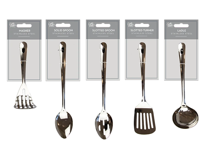 Stainless Steel Kitchen Utensils with Tie Card